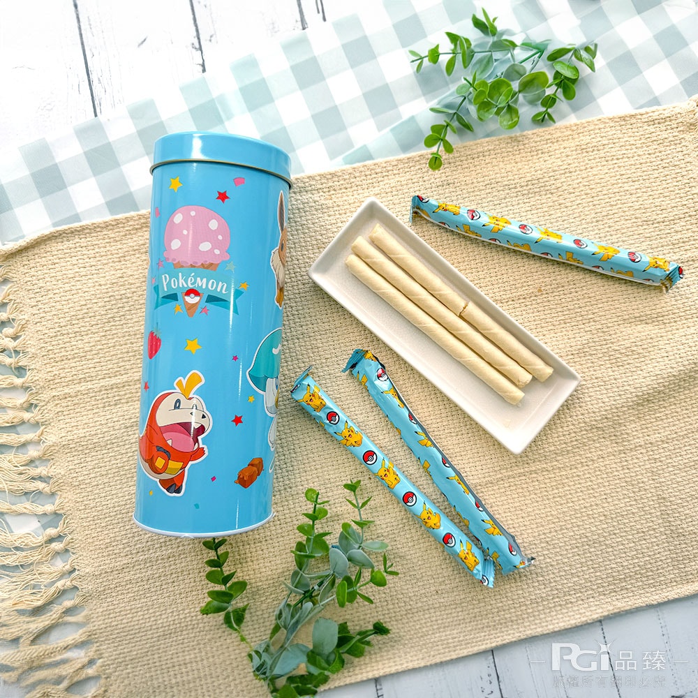 【POKEMON 寶可夢】爆漿匠醬捲歡樂罐(巧克力/香草)(160g)_3罐組