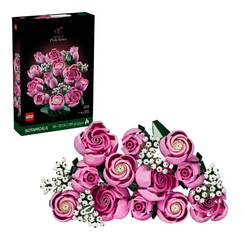 【LEGO 樂高】磚星球〡 10374 花藝系列 粉紅玫瑰花束 Bouquet of Pink Roses