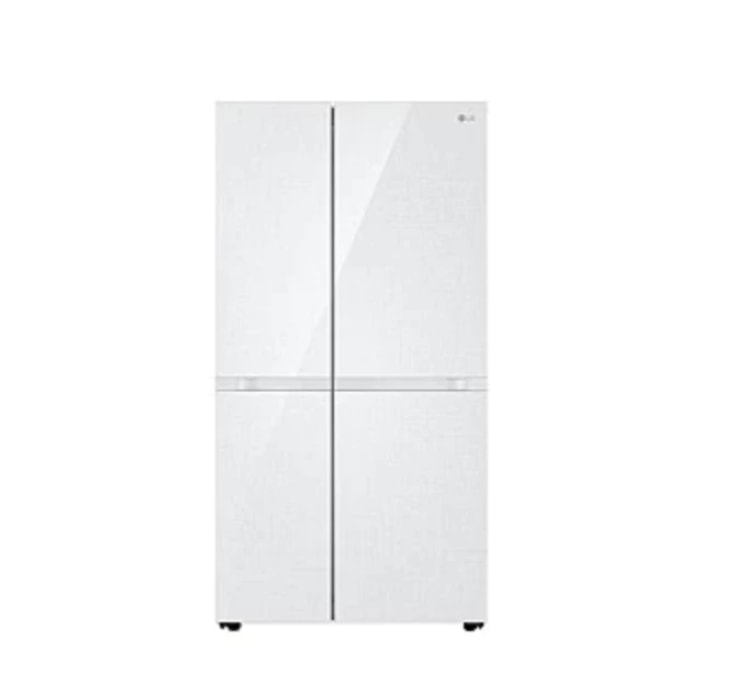 【LG 樂金】GL-BL62WM 653公升 玻璃鏡面變頻對開冰箱-亞麻白