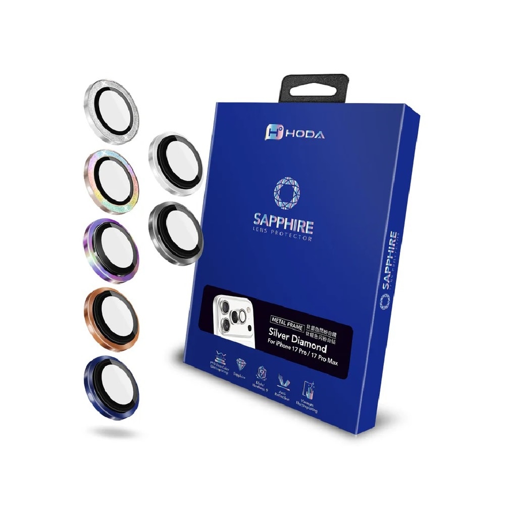 【Hoda】Apple iPhone 17 Pro/Pro Max 藍寶石原機結構鏡頭貼(3入組)