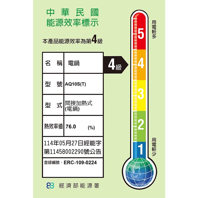 【萬國牌】10人份不銹鋼厚釜電鍋220V(AQ10ST)