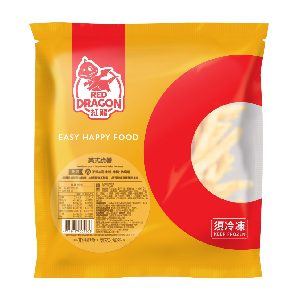 【紅龍】美式脆薯x1包(500g/包)