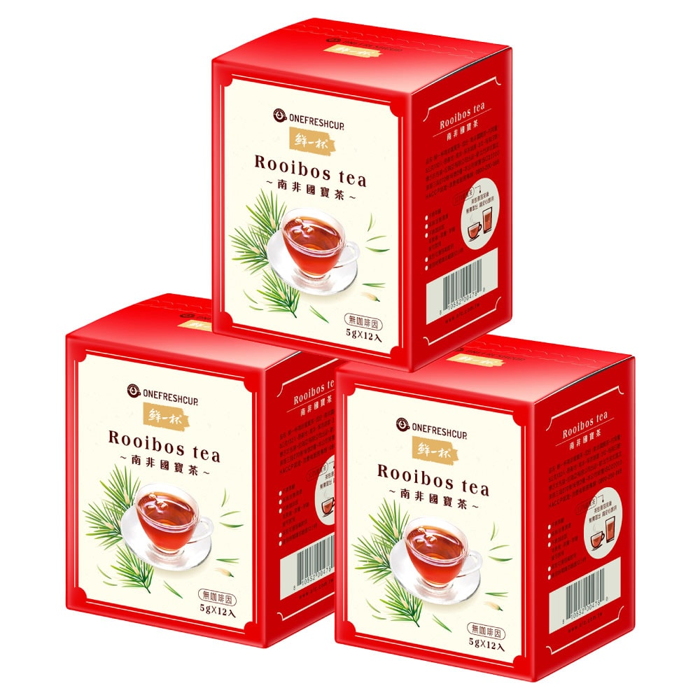 【鮮一杯】南非國寶茶茶包-原味(5g*12包*3盒)