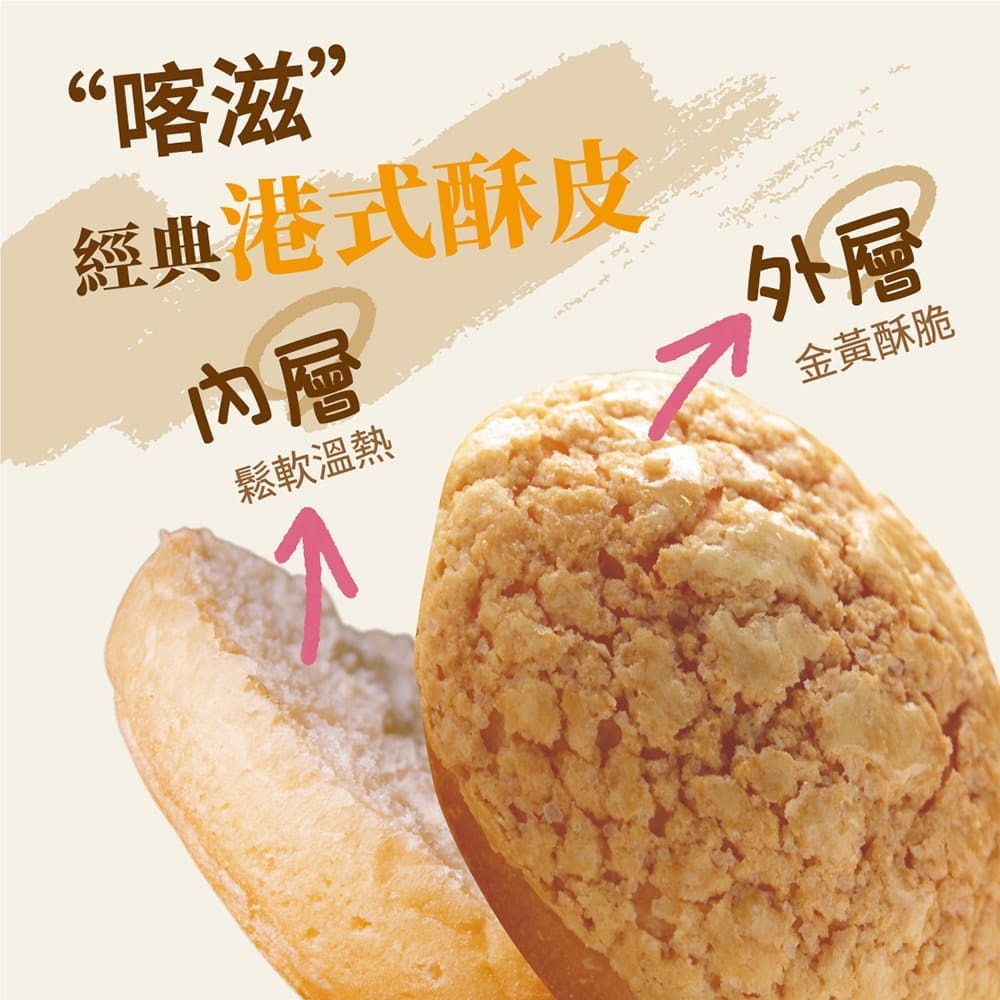 【金品】★活動限定★冰火菠蘿油 附香濃厚切奶油(6入/袋)x4袋組