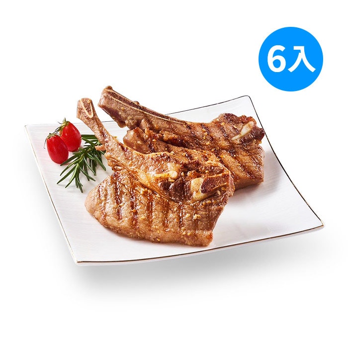 【台全】經典椒鹽小戰斧(350g/包,約3~4支帶骨小法式豬排),共6包(2100g/約18-24支)