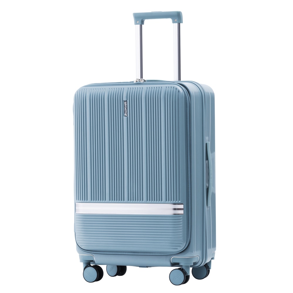 【BATOLON寶龍】【全新福利品 24吋】 聖雷莫100%純PC前開式開合95%防爆拉鍊硬殼箱/行李箱 (6色任選)