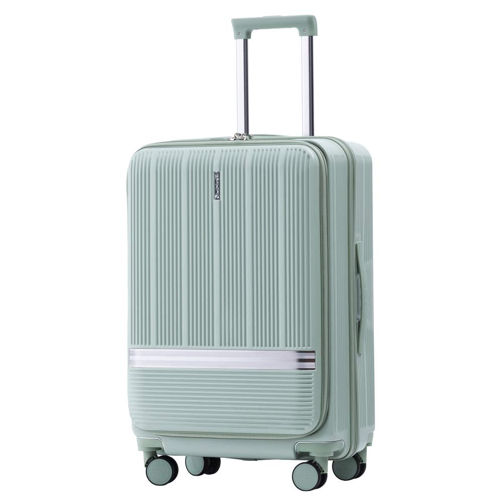 【BATOLON寶龍】【全新福利品 24吋】 聖雷莫100%純PC前開式開合95%防爆拉鍊硬殼箱/行李箱 (6色任選)