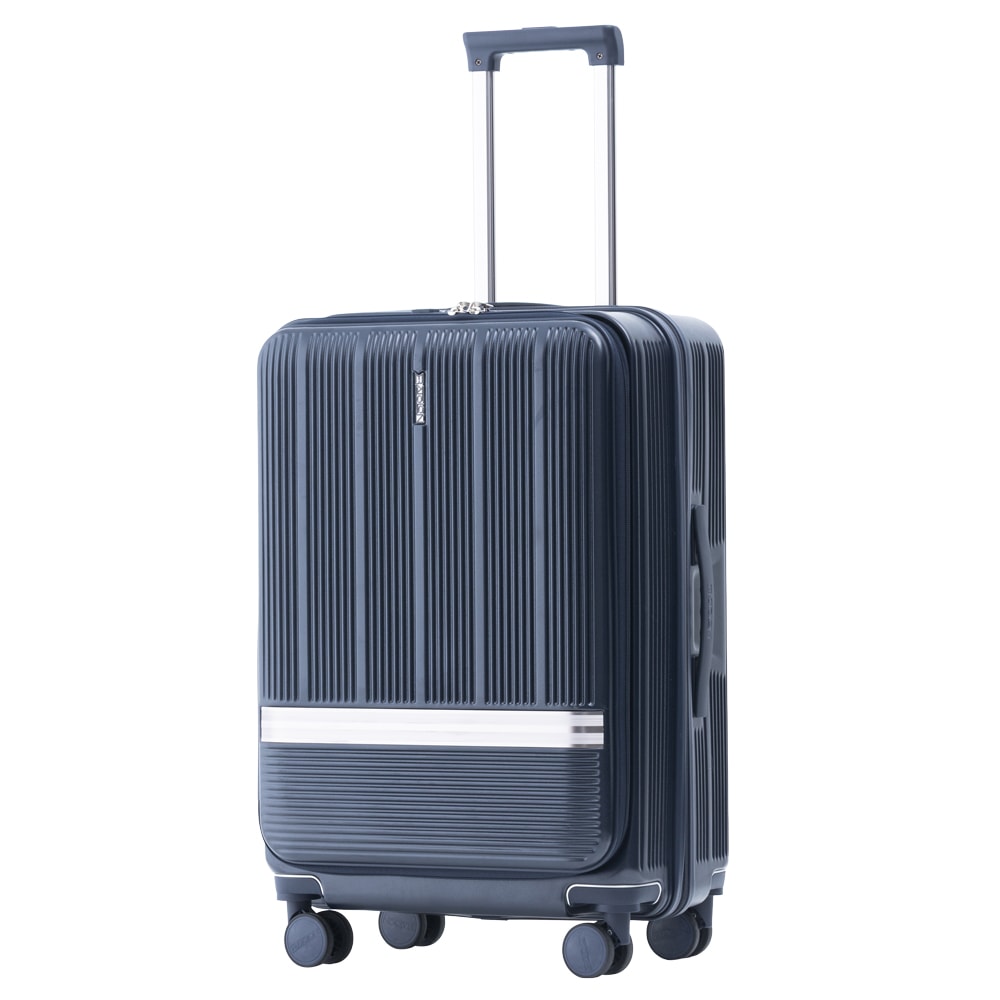 【BATOLON寶龍】【全新福利品 24吋】 聖雷莫100%純PC前開式開合95%防爆拉鍊硬殼箱/行李箱 (6色任選)