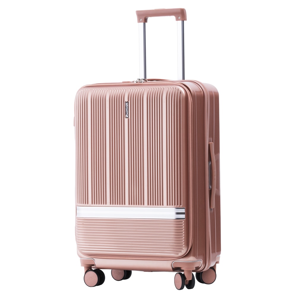 【BATOLON寶龍】【全新福利品 24吋】 聖雷莫100%純PC前開式開合95%防爆拉鍊硬殼箱/行李箱 (6色任選)