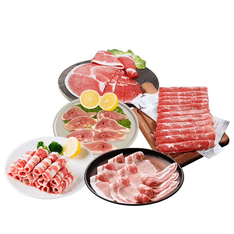 【勝崎生鮮】牛羊豬雞大綜合火鍋肉片10件組(2100公克/10包)-鮮拾獨家