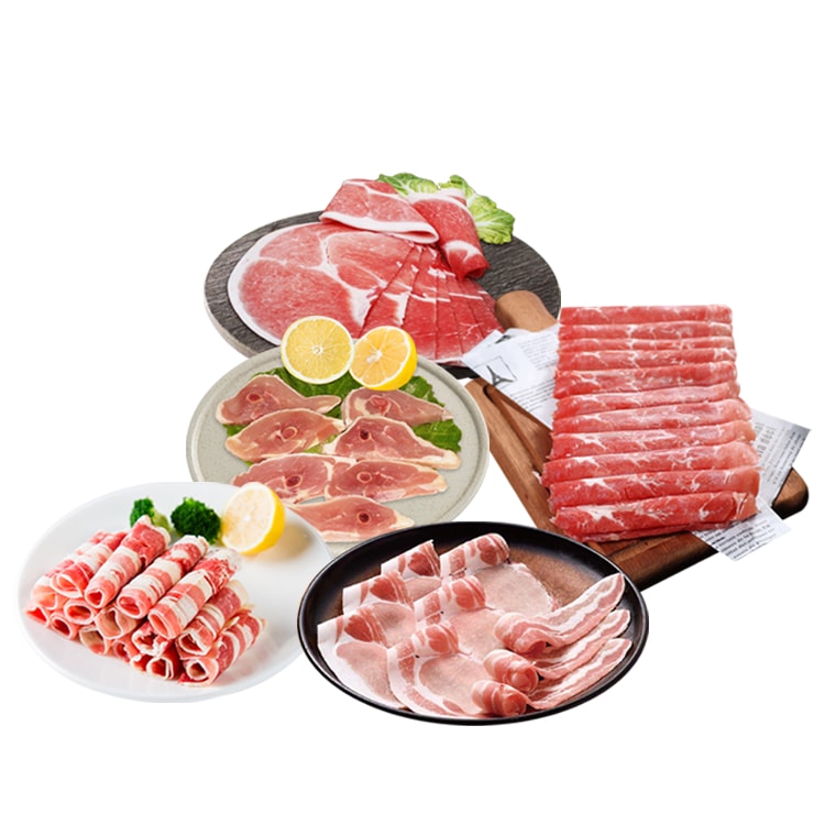 【勝崎生鮮】牛羊豬雞大綜合火鍋肉片10件組(2100公克/10包)-鮮拾獨家