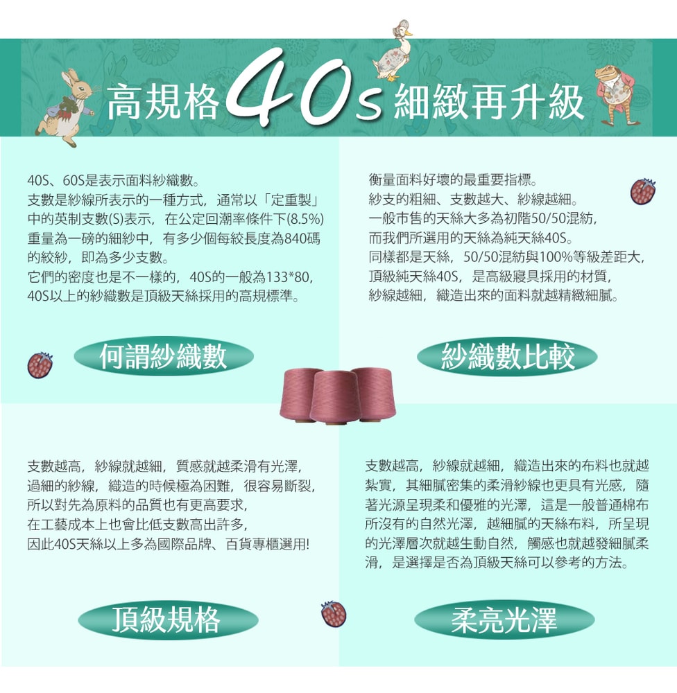 【PETER RABBIT 比得兔】比得兔與V&A博物館 加大40支天絲床包兩用被組(多款任選/正版授權/天絲/兩用被)