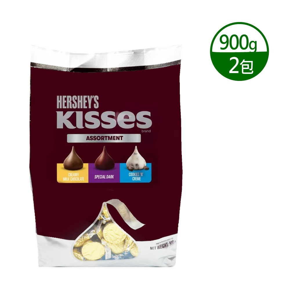 【Hershey's好時】Kisses 綜合巧克力x2包(900公克)