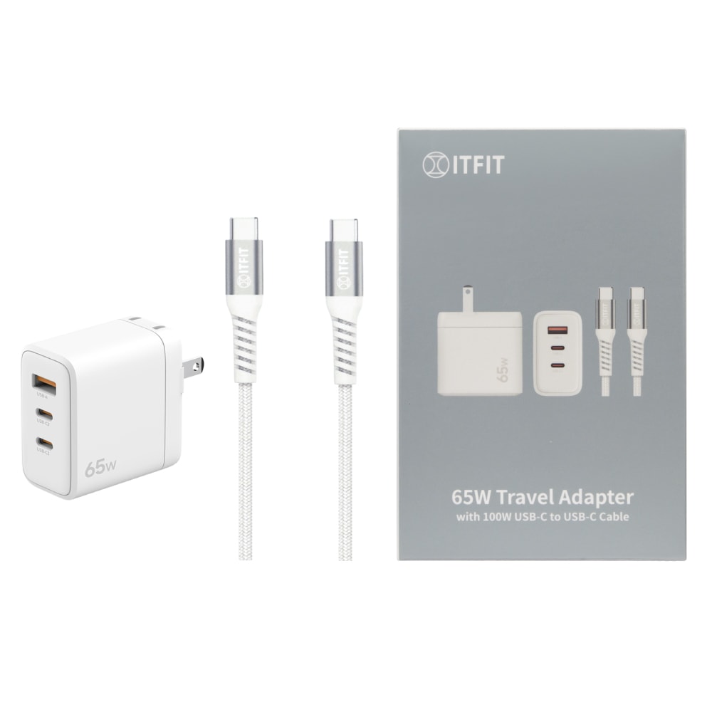 【Samsung 三星】原廠 ITFIT 65W GaN三孔+100W 5A 雙Type-C 快充組 (ITFITPW17)