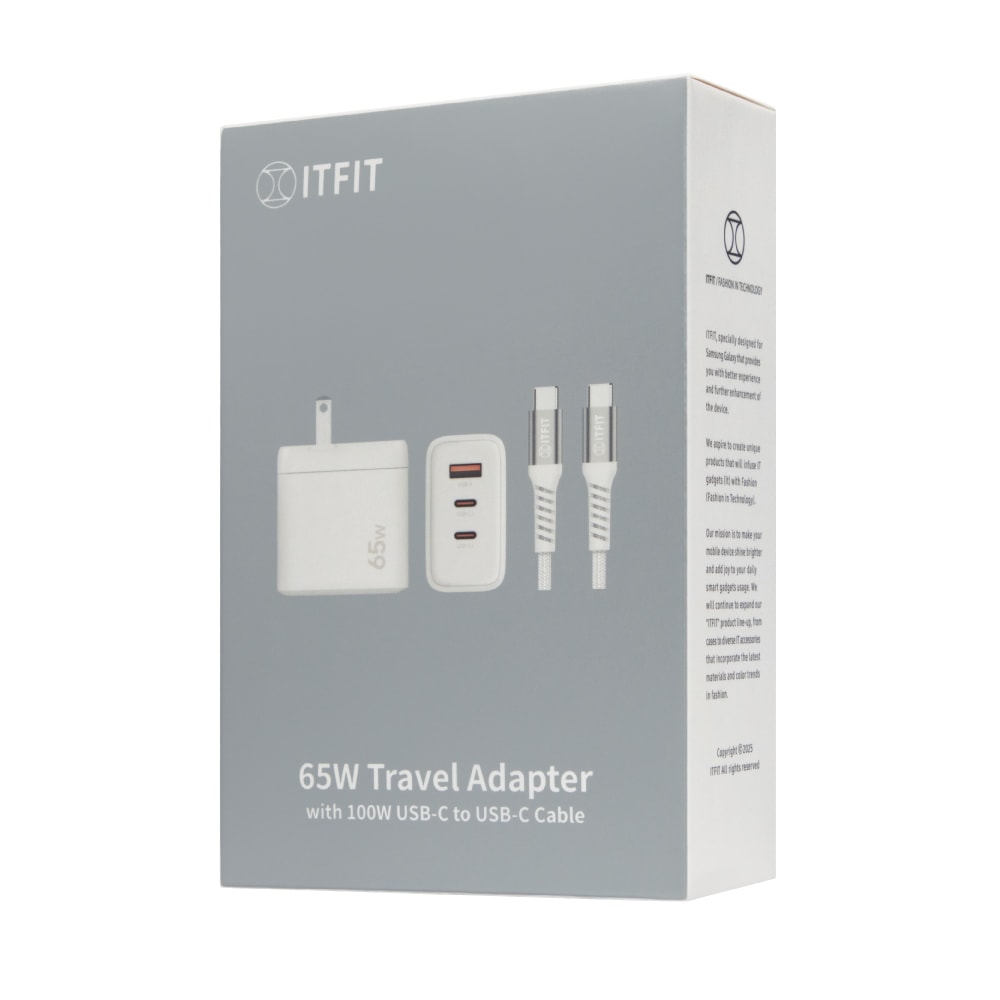 【Samsung 三星】原廠 ITFIT 65W GaN三孔+100W 5A 雙Type-C 快充組 (ITFITPW17)