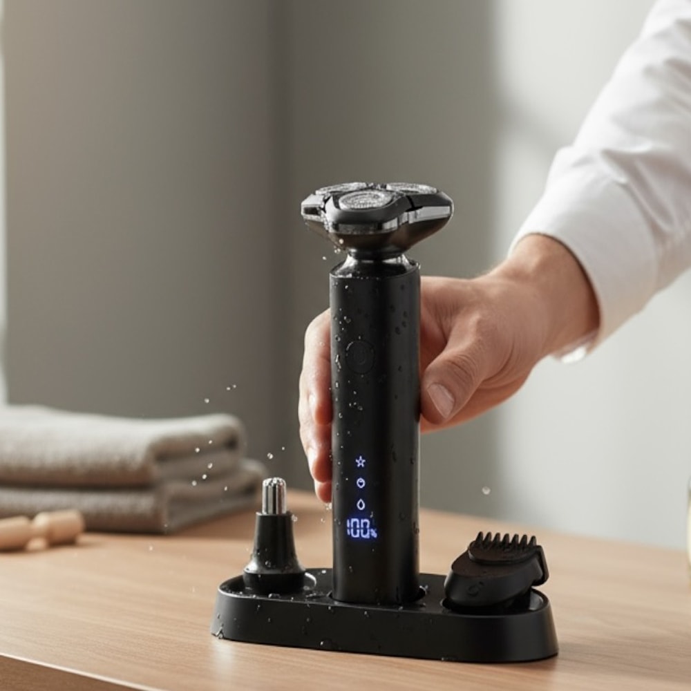 【CY 呈云】SHAVER智能剃鬚 旋轉三刀頭電動刮鬍刀