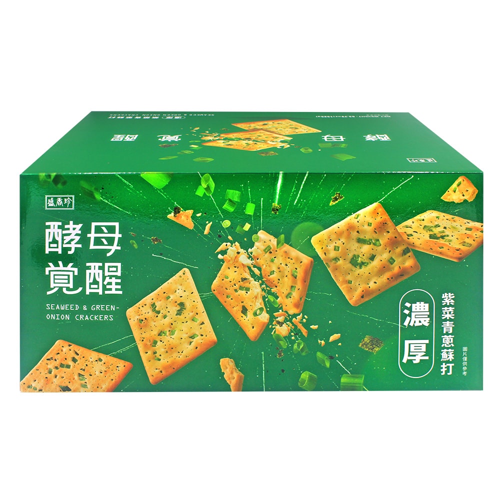 【盛香珍】酵母覺醒 濃厚紫菜青蔥蘇打餅x6盒(30.5gx50入)