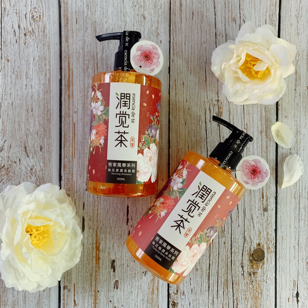 【TEAPOWER 茶寶】潤覺茶 花漾風華桃花禮盒3件組 (桃花洗髮, 桃花沐浴, 桃花手工皂)