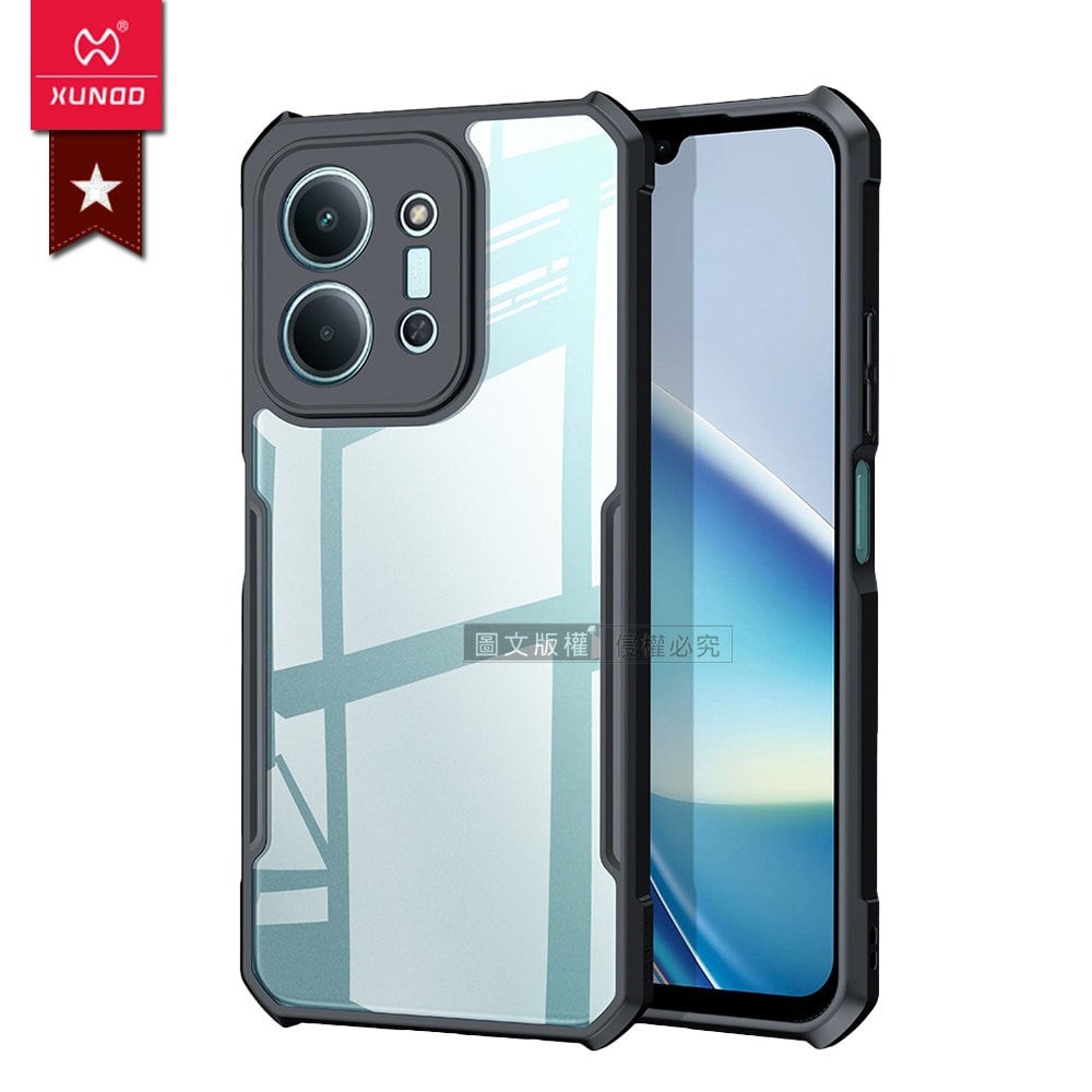 【XUNDD 訊迪】軍事防摔 紅米Redmi 15C 4G 鏡頭全包覆 清透保護殼 手機殼(夜幕黑)