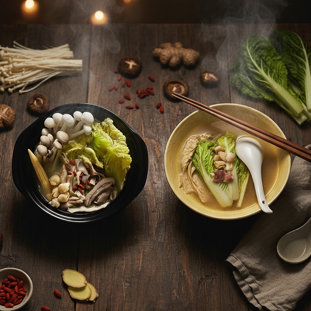 【時寓】秋冬必備極濃鍋物1+1組合（2種干貝湯品&招牌蛋餃丸類組）