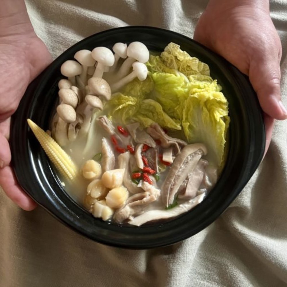 【時寓】秋冬必備極濃鍋物1+1組合（2種干貝湯品&招牌蛋餃丸類組）