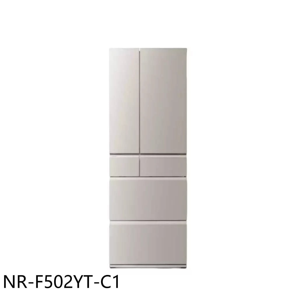 【Panasonic 國際牌】【NR-F502YT-C1】495公升六門變頻淺灰米冰箱(含標準安裝)
