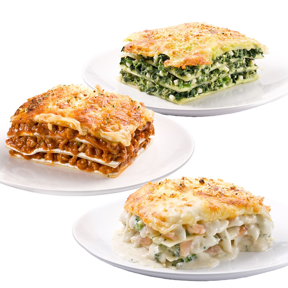 【金品】義式千層麵（250g/盒）9盒組｜重乳酪海鮮 起司菠菜 輕乳酪肉醬