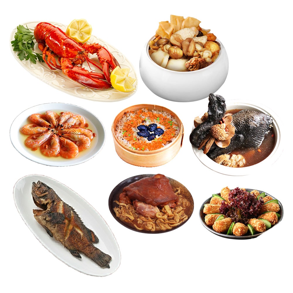 【築地一番鮮】年菜｜八囍豪華龍蝦雞湯｜8道組｜6菜2湯｜5-7人