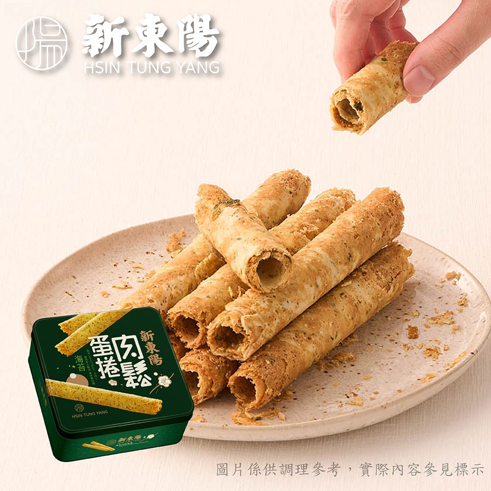 【新東陽】原味/海苔/無糖肉鬆蛋捲禮盒2盒組(贈提袋)
