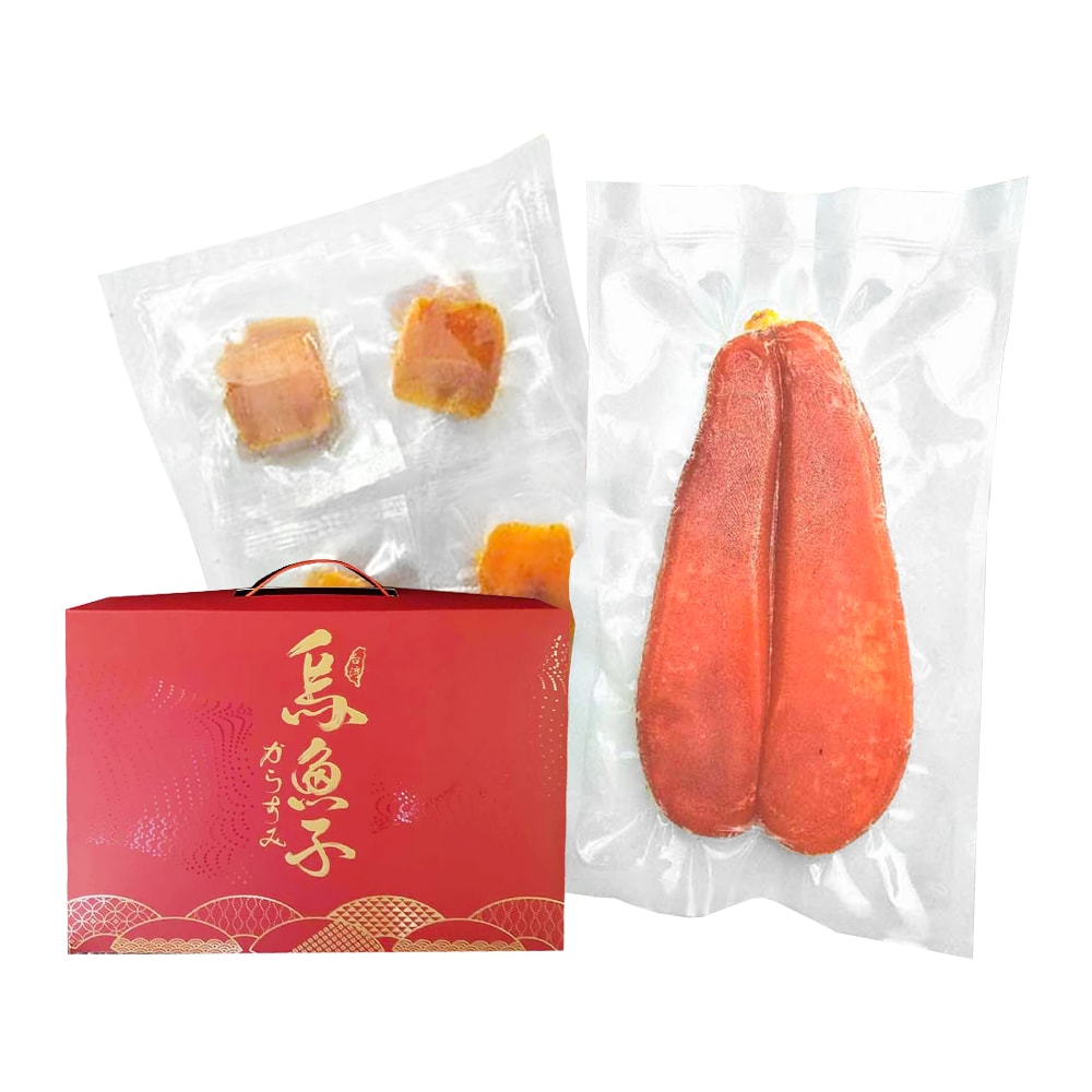 【錢家】野生烏魚子提盒款禮盒(5兩一片+3.5兩一口烏一袋) x1盒