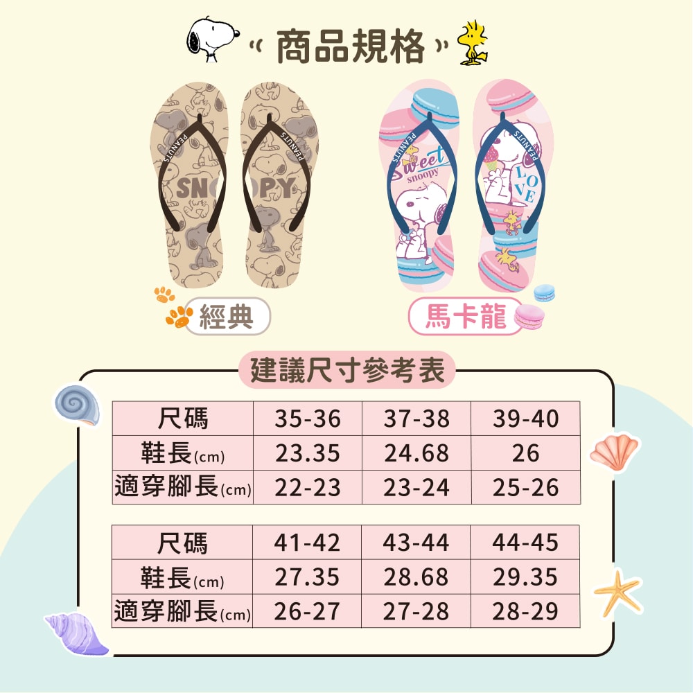 【MORINO 摩力諾】SNOOPY史努比-可愛印花夾腳拖鞋_SN932