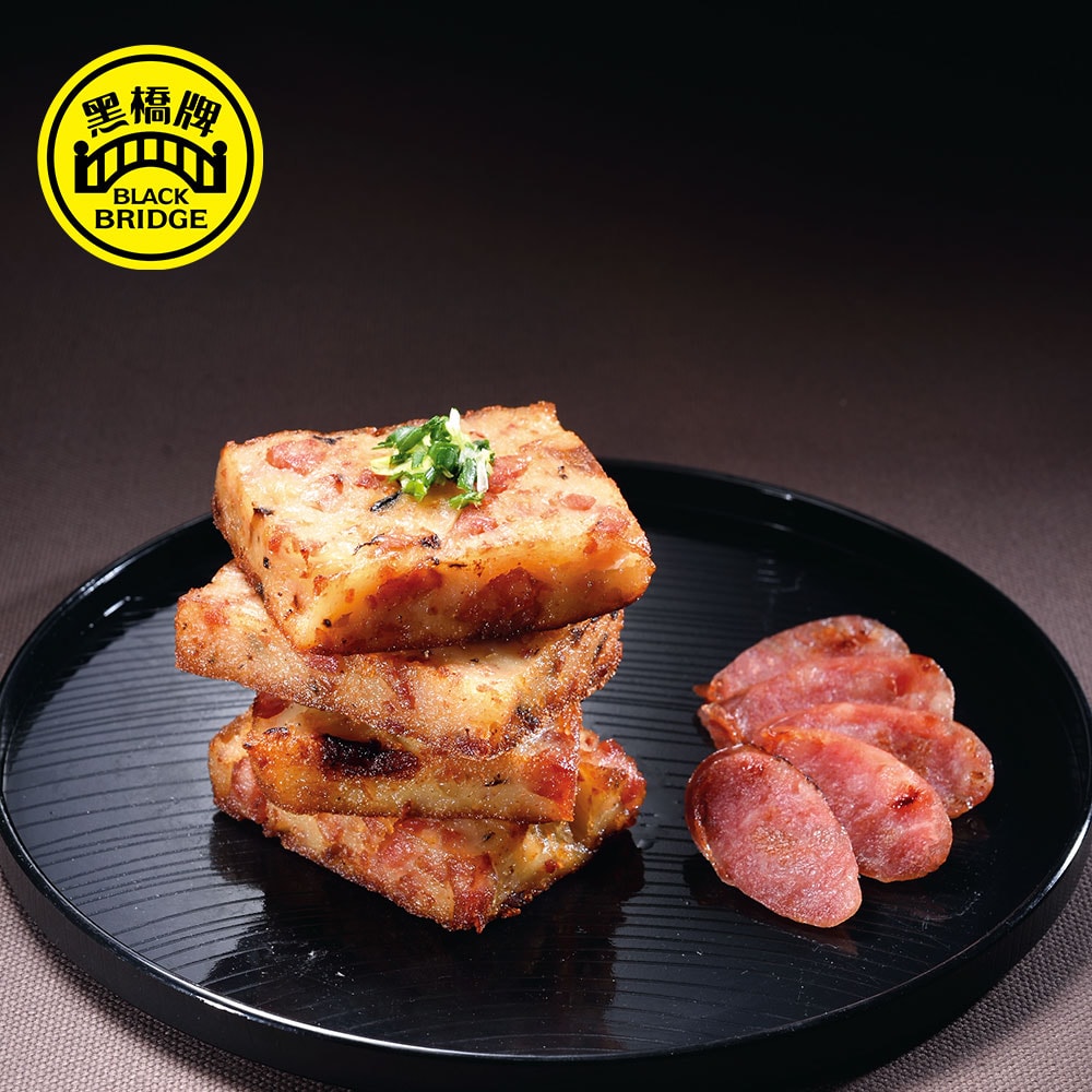 【黑橋牌】鴻運高升禮盒Ｄ，2件組(一斤原味黑豬香腸+600g香腸蘿蔔糕)