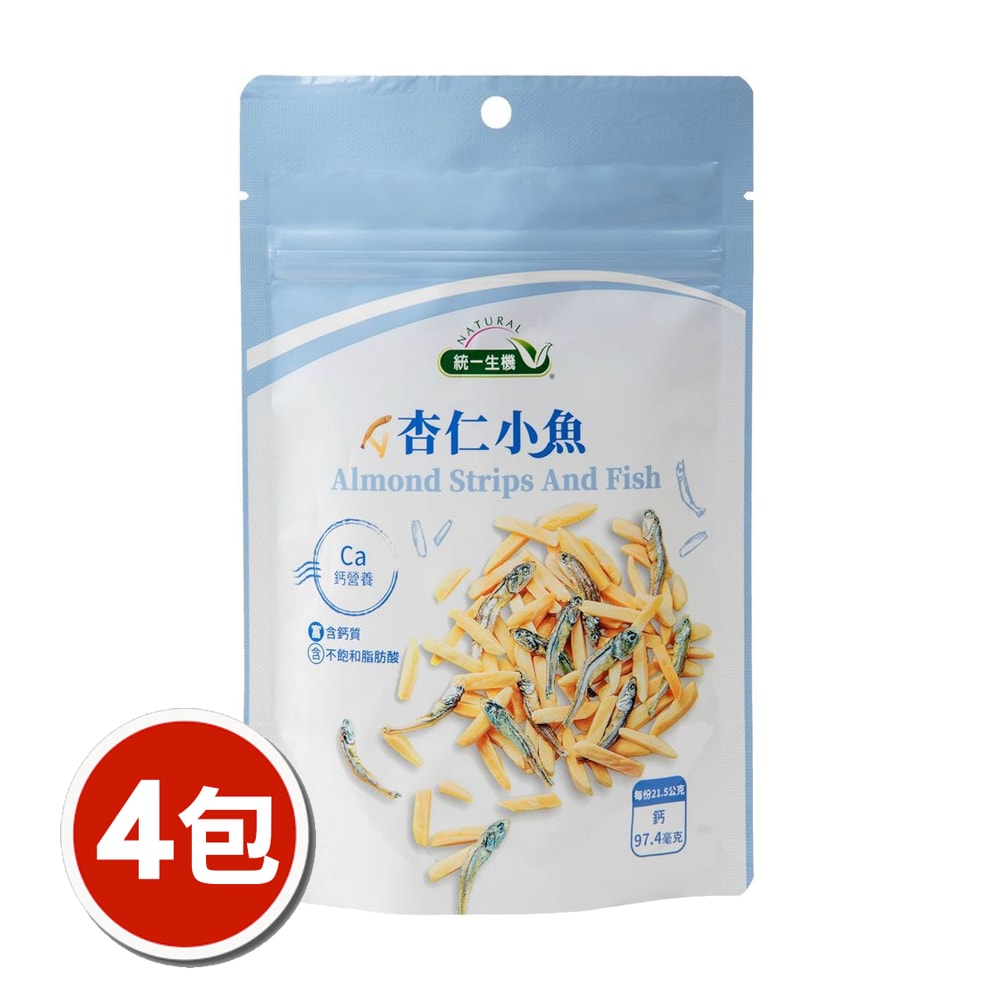 【統一生機】杏仁小魚x4包(86g/包)