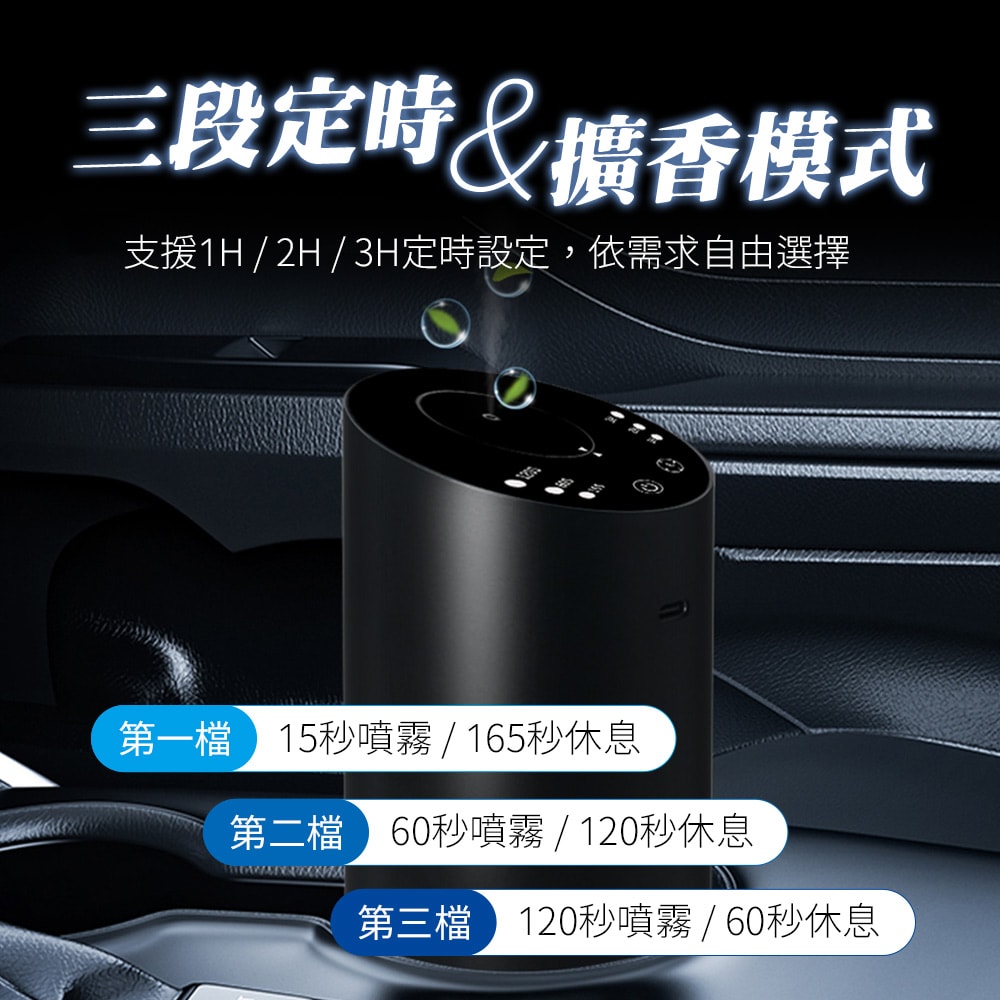 【綠行家】【綠行家】DHV2 車載香薰機 精油擴香儀 (間歇擴香 定時關機 傾斜關機保護)