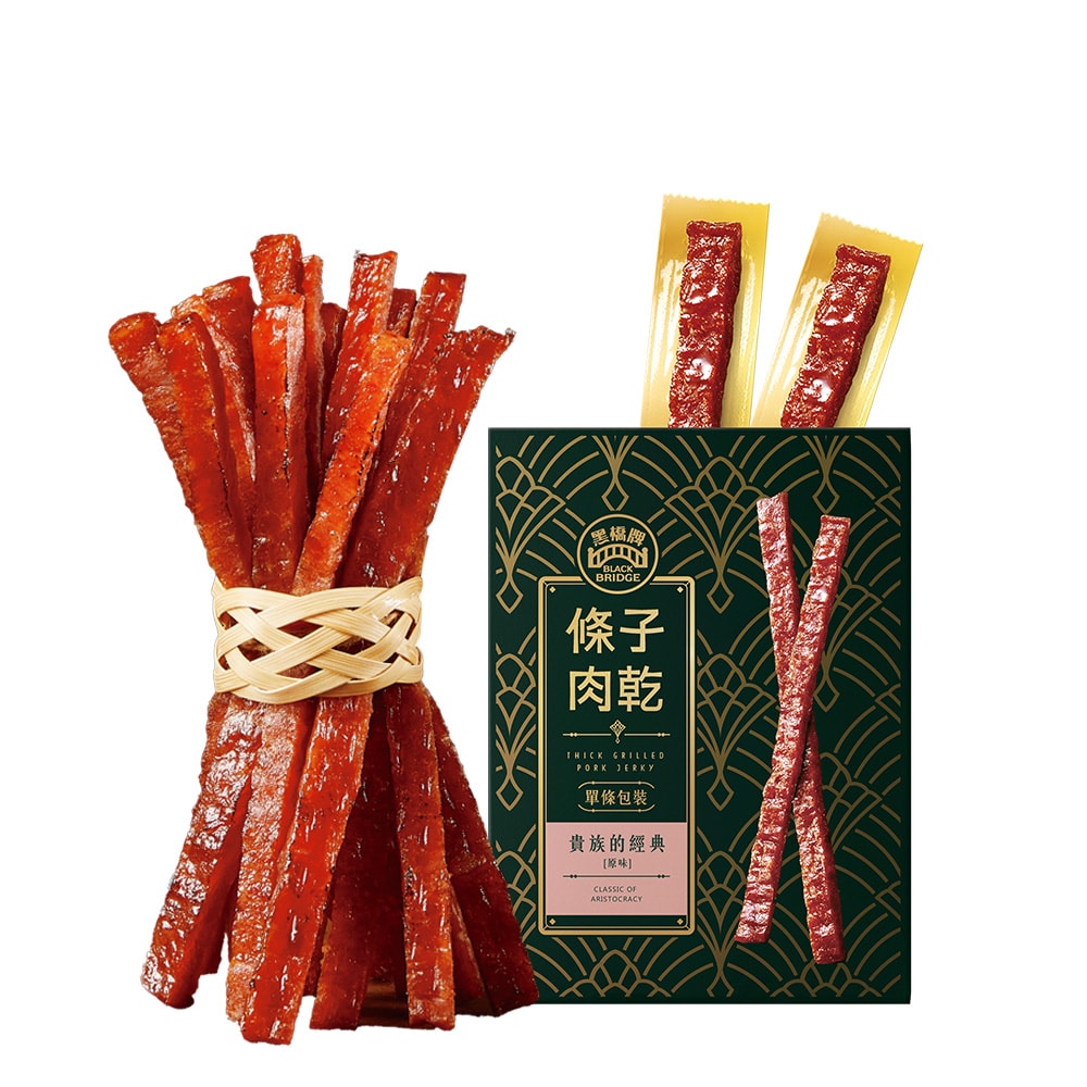 【黑橋牌】原味/威士忌條子肉乾單條包裝3件組