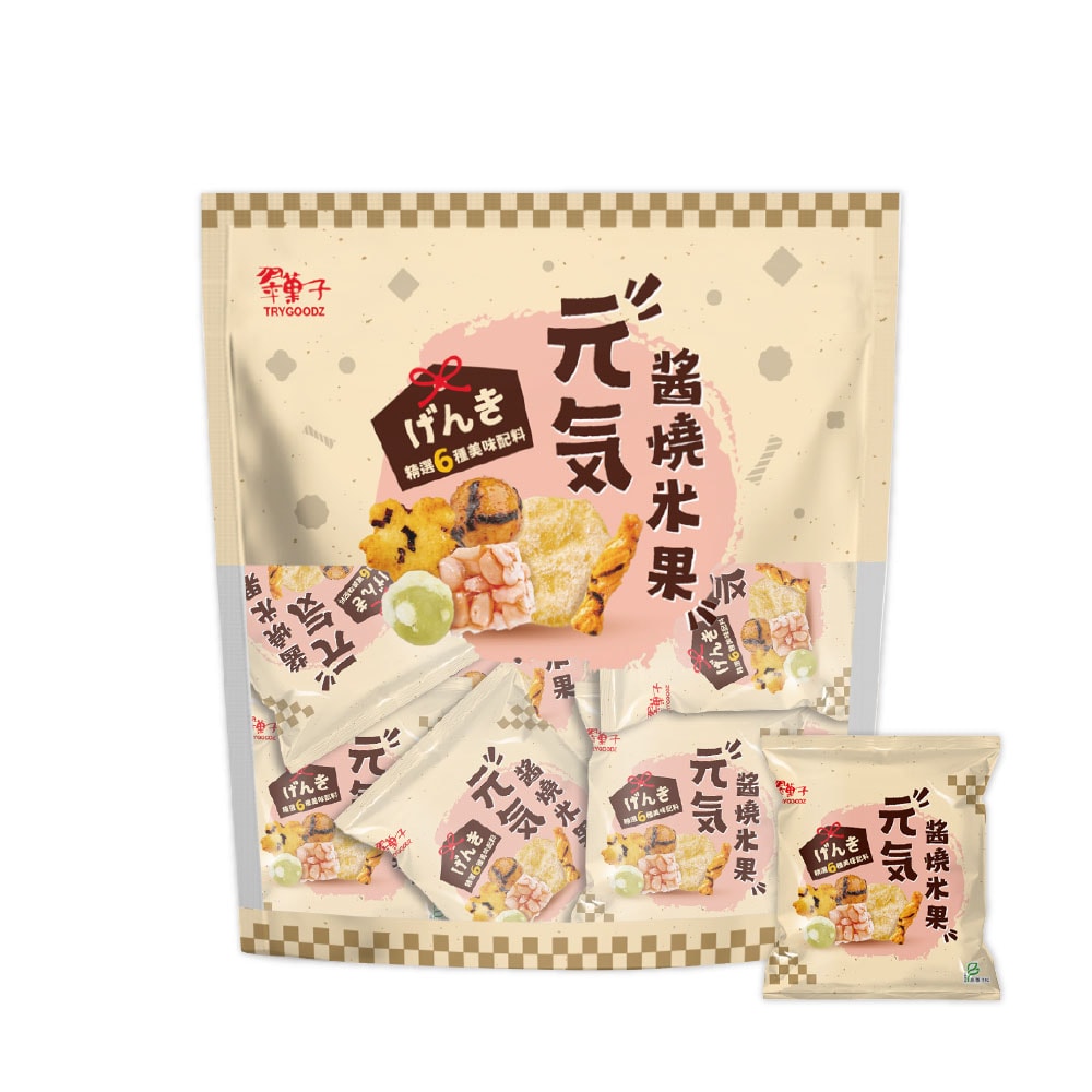 【聖德科斯鮮選】翠菓子-元氣醬燒米果x3袋(20g*10包/袋)