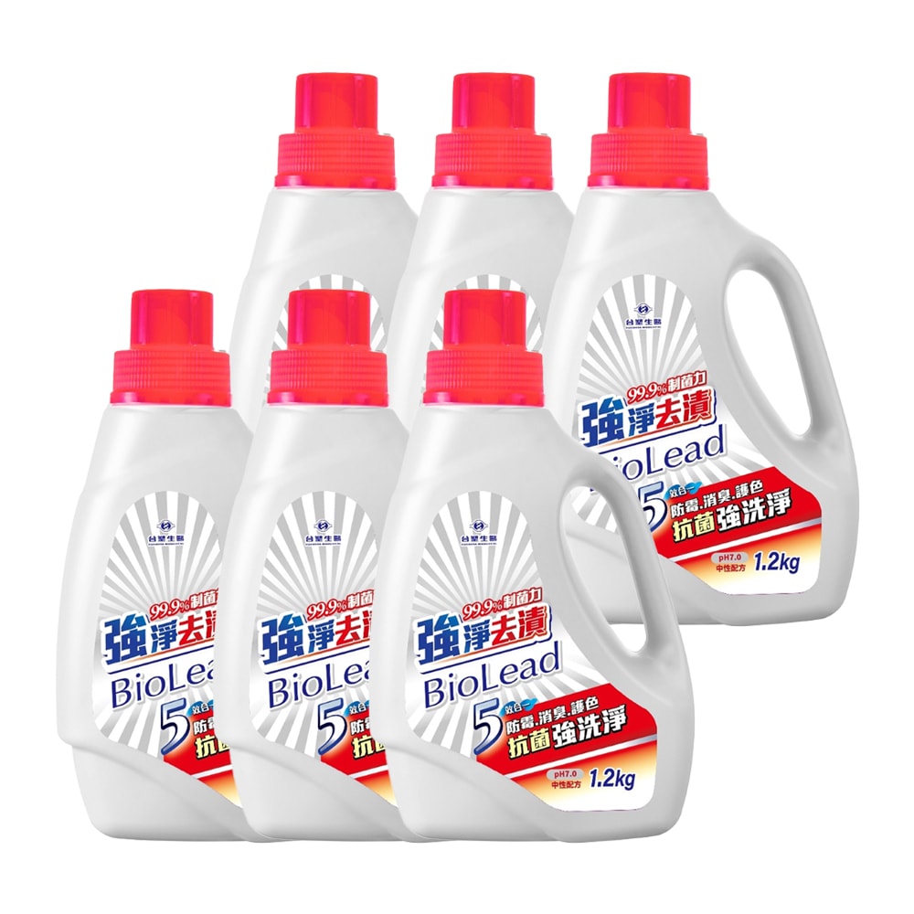【臺塑生醫】BioLead超濃縮強淨去漬洗衣精1.2kg(6瓶入)