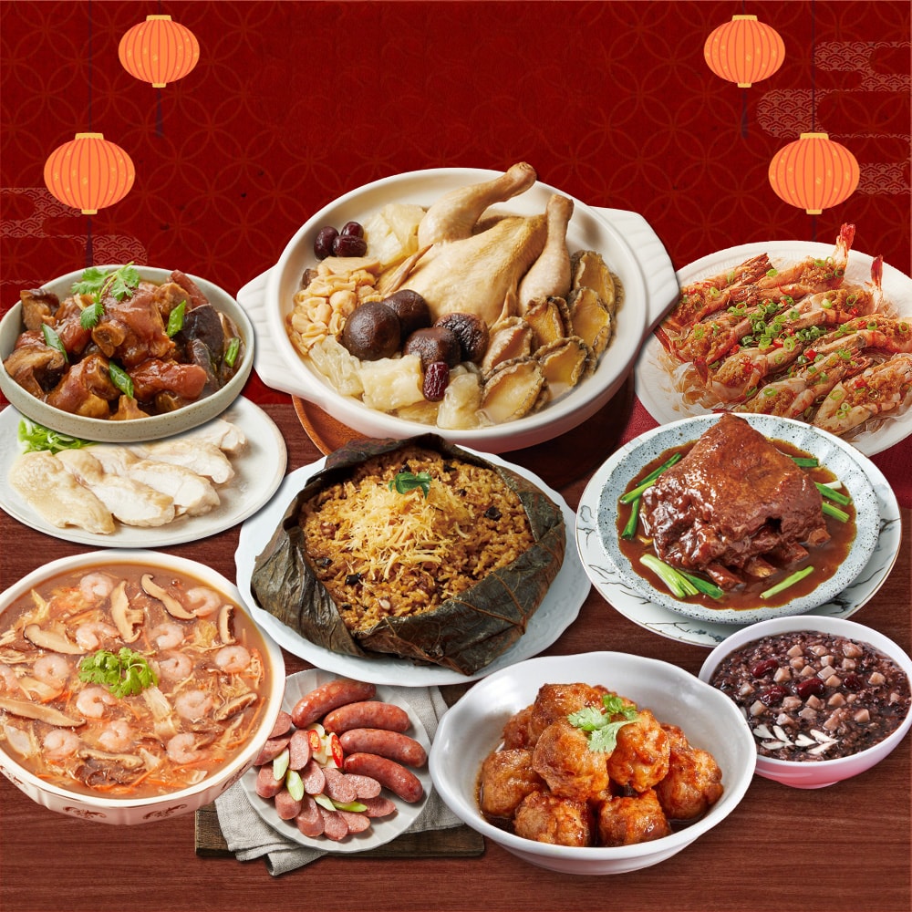 【大成食品】干貝海陸盛宴年菜8+2件組8230g (2026年菜 五星主廚 程安琪 8-10人份 8菜1湯1甜品)