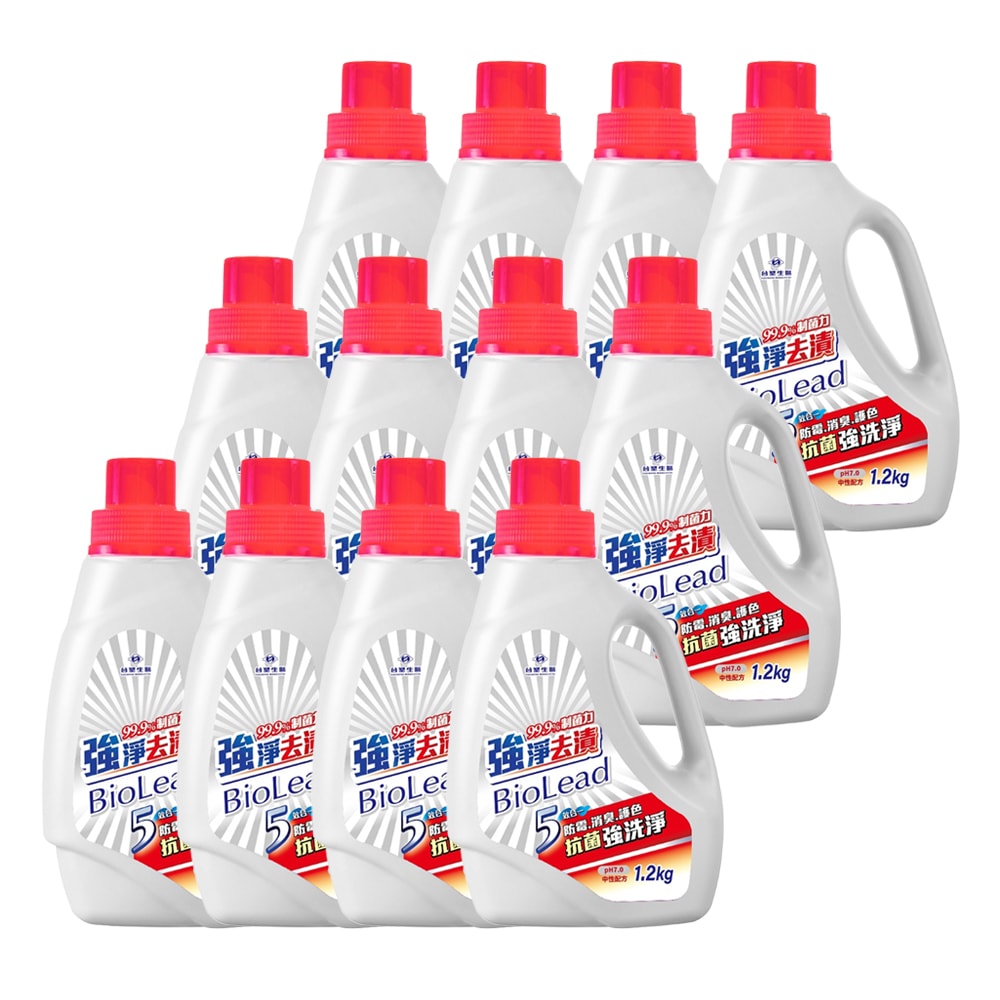 【臺塑生醫】BioLead超濃縮強淨去漬洗衣精1.2kg(12瓶入)