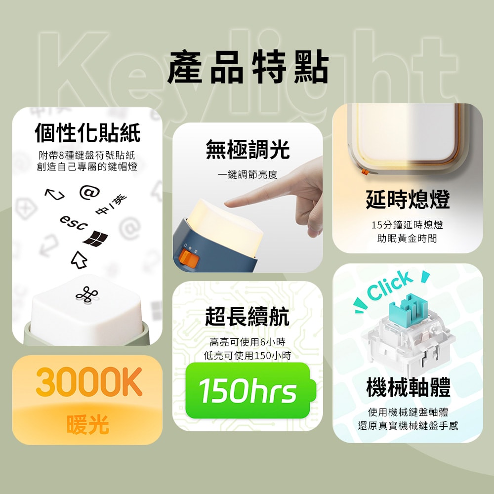 【Timo】咔嗒鍵帽LED小夜燈