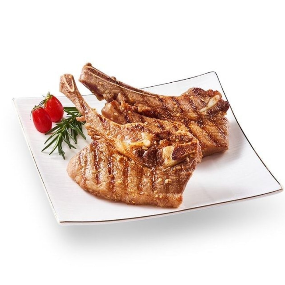 【台全】椒鹽小戰斧豬排 1050g量販組(350g/包(每包3-4支)，共9-12支)｜氣炸/烤箱/露營烤肉｜居酒屋等級台灣豬｜鮮嫩多汁懶人料理｜跨年派對〡聖誕大餐(加贈350g/包)