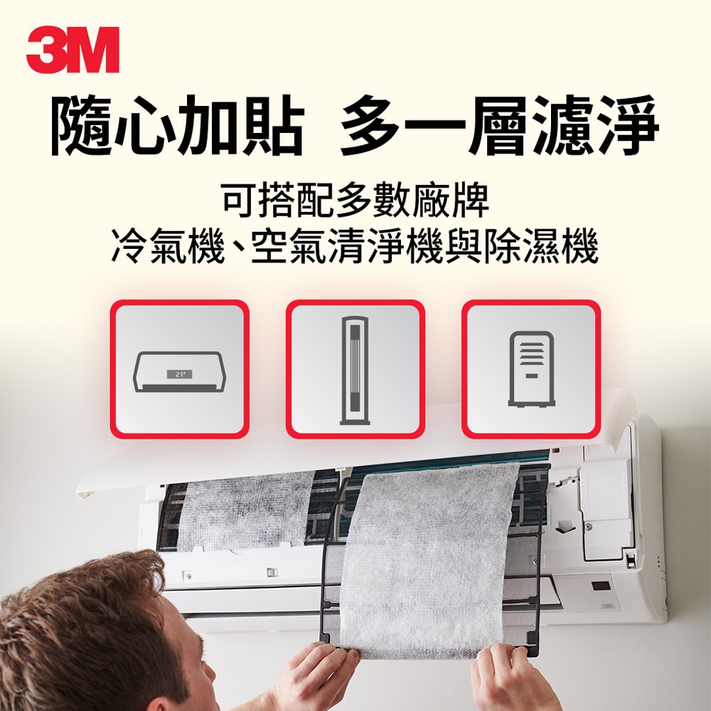 【3M】9808-SRTC 靜電空氣濾網輕巧捲筒裝-濾敏原專用型1.32M (適用冷氣/清淨機/除濕機 自由剪裁)