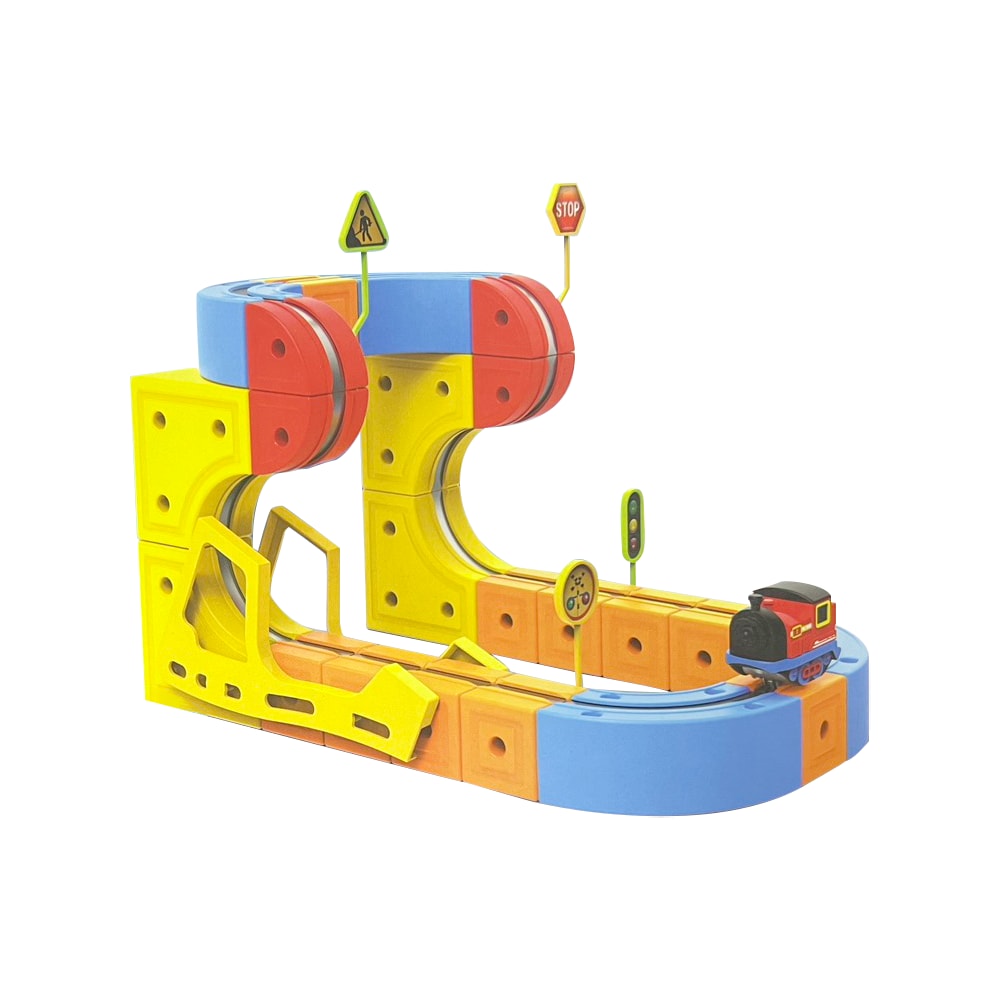 【花太太】立體磁力軌道小火車66pcs