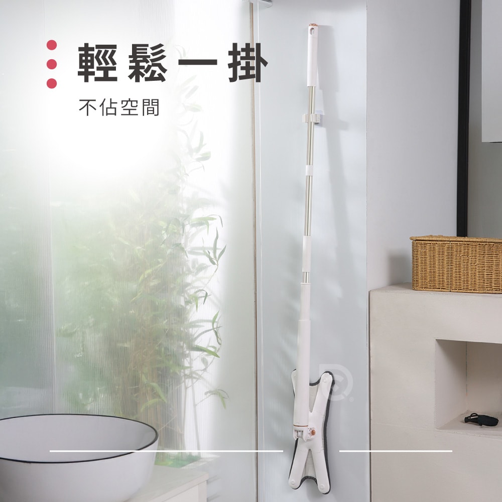 【德昌】馬上淨一秒瞬擰免碰水X型豪華平板拖把-1桿2布(平拖/免沾手/大板/吸水/乾濕兩用/除塵/地板清潔)