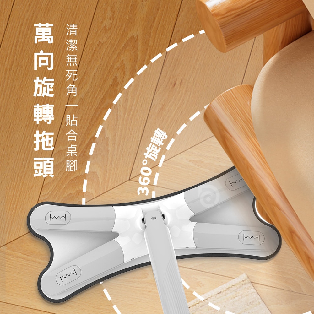【德昌】馬上淨一秒瞬擰免碰水X型平板拖把-2桿4布(平拖/免沾手/大板/吸水/乾濕兩用/除塵/地板清潔)