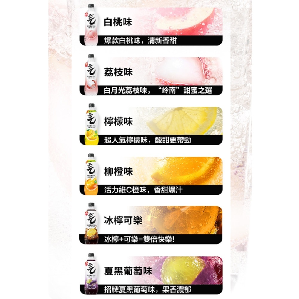 【元氣森林】無糖氣泡水系列480ml*2箱_共30瓶(白桃/荔枝/葡萄/冰檸可樂/柳橙/檸檬風味)