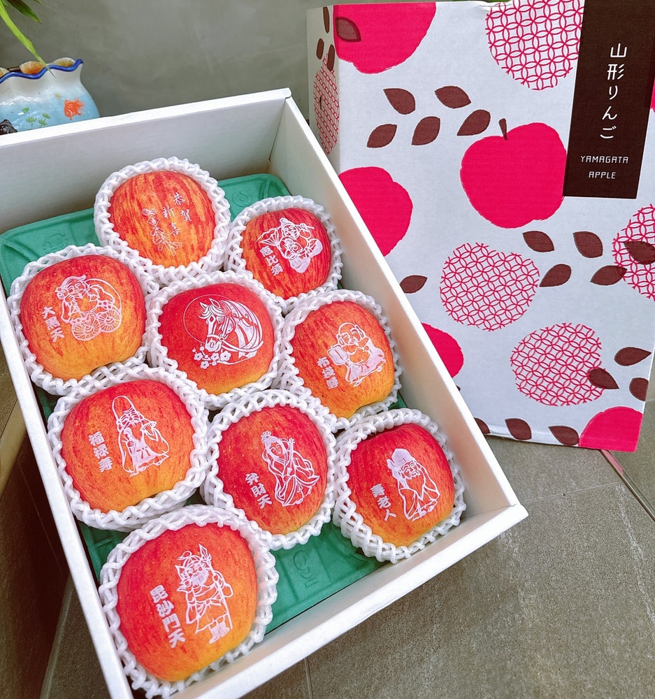 【帕查嬤嬤】🇯🇵日本 山形縣 刻字 蜜富士 蘋果 原裝禮盒🍎｜日本蘋果禮盒