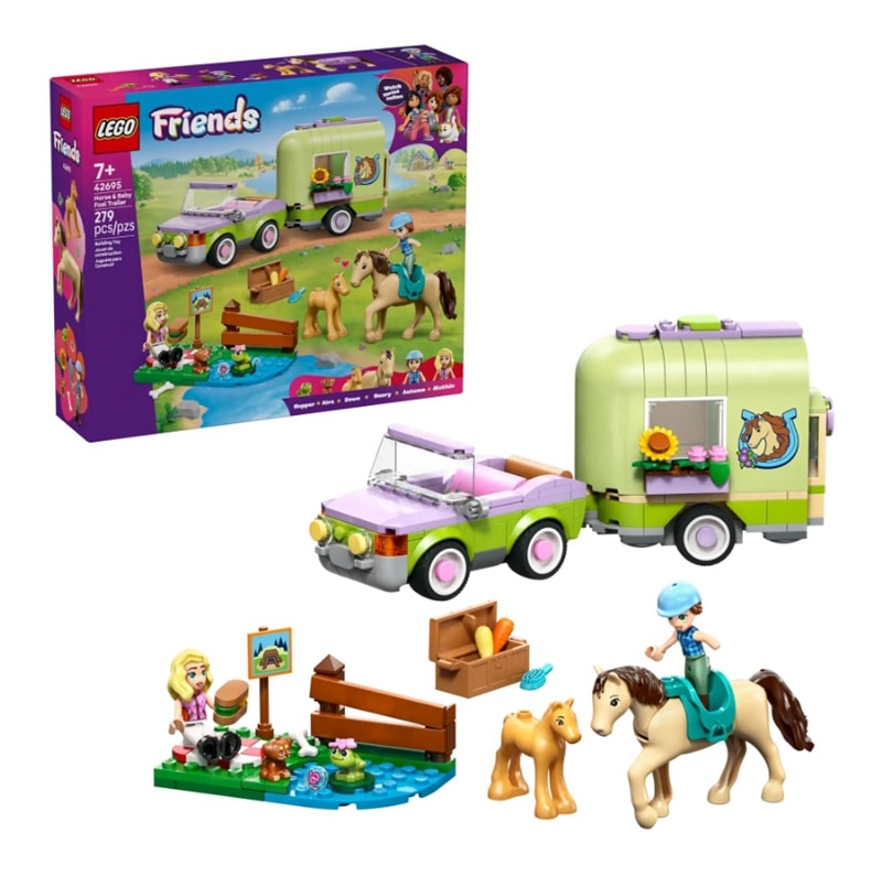 【LEGO 樂高】磚星球〡 42695 好朋友系列 馬兒和幼馬拖車 Horse & Baby Foal Trailer