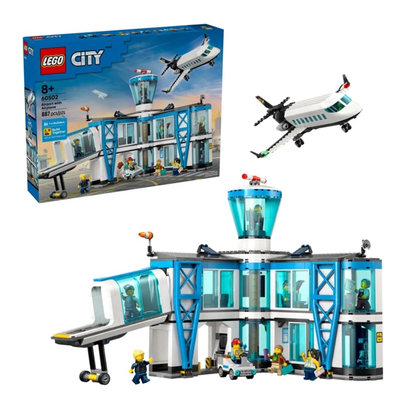 【LEGO 樂高】磚星球〡 60502 城市系列 機場與飛機 Airport with Airplane