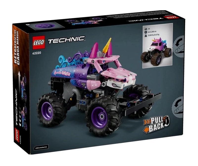【LEGO 樂高】磚星球〡 42220 動力科技 Sparkle Smash閃亮粉碎 迴力車 Monster Jam™  Sparkle Smash™ Pull-Back